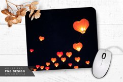 Floating Heart Lanterns Mouse Pad PNG Design Product Image 1