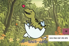 Baby Dinosaur SVG - Dinosaur PNG, Cute Dinosaur Svg Product Image 2