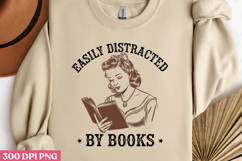 EASILY DISTRACTED BY BOOKS PNG Product Image 2