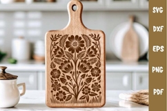 Vintage Floral Design, Flowers SVG Pattern, Cutting board Product Image 1