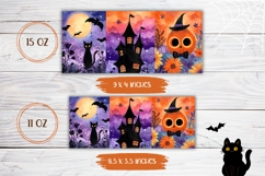 Halloween Bats Mug Wrap, Kids Halloween Mug Design Product Image 2