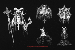 10 Bundle Dark Art Dark Ghost Nun Pray Demon Skull Lucifer Product Image 3