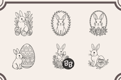 Easter Bunny SVG Bundle Cute Easter Clipart &amp; SVG Files Product Image 3
