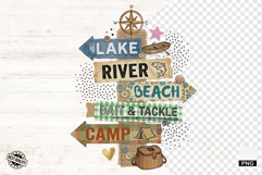 Fishing Collage PNG Sublimation Product Image 1