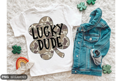 Boy St Patrick Camo PNG | Lucky Dude PNG | Kid Saint Patrick Product Image 1