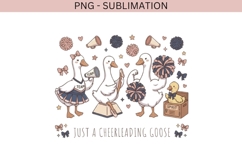 Just A Cheerleading Goose PNG | Cheerleader Goose Design Product Image 2