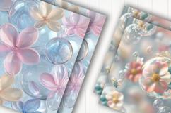 Floral bubble glow digital paper Product Image 2