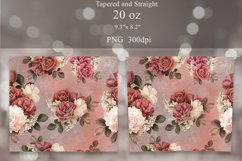 Roses Tumbler Sublimation | Flowers Tumbler Seamless Wrap Product Image 2