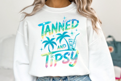 Tanned &amp; Tipsy Svg | Svg Files for Cricut | Shirt Svg Product Image 3