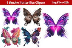 Smoke Butterflies Clipart PNG Product Image 1