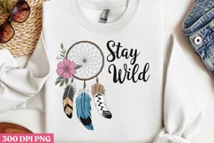 Stay Wild PNG, Dreamcatcher Sublimation PNG Product Image 3