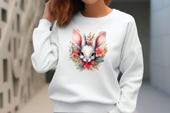 Bunny Ears Flowers Sublimation Clipart Product Image 1