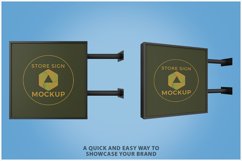 Store Signboard Square Mockup PSD Product Image 2