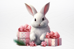 Chirstmas Bunnies Clipart PNG Product Image 2