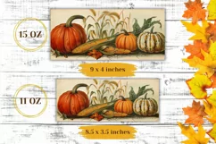 Vintage Fall Mug PNG, Harvest Pumpkin Mug Sublimation Product Image 2