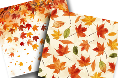 Autumn Leaves Digital Paper Product Image 2