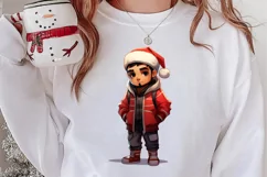 Christmas Little Girl Clipart Sublimation, Christmas PNG Product Image 2
