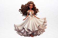 Christmas Black Angel Clipart Fashion Girl PNG Product Image 2