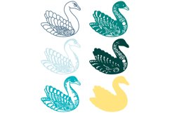 Swan multilayer 3D SVG/ Swan 3D cut Product Image 2