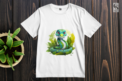 Cute Snake Clipart Sublimation PNG Product Image 2