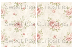 Flowers, Shabby Chic, Papers, Junk Journal Product Image 2