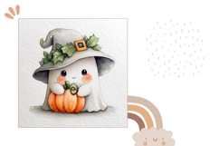 Watercolor Ghost Pillow Design, Fantasy Pillow Template Product Image 2
