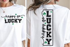 Happy Go Lucky SVG, St Patrick's Day PNG, Retro Shamrock PNG Product Image 2