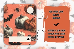 Cartoon Pumpkins Money Card Design, Spooky Money Card Product Image 2