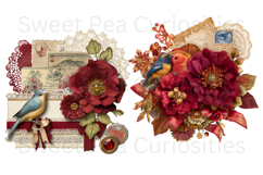 Tags, Flowers, Label, Ephemera, PNG, Junk Journal, clipart Product Image 2
