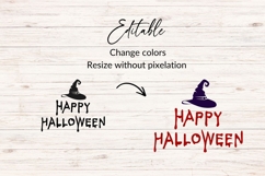 Happy Halloween with Witch Hat SVG Product Image 2