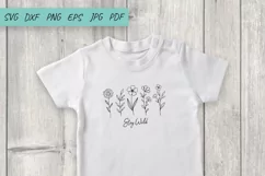 Wildflowers SVG, Flower SVG, Stay Wild SVG Cut Files Product Image 3