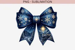 Christmas winter bow png design for T-shirts Product Image 2