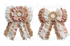 Bows, Ribbon, Lace , Clipart, Ephemera, PNG, Junk Journal Product Image 2