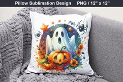 Halloween Ghost - Halloween pillow Sublimation Design Product Image 3