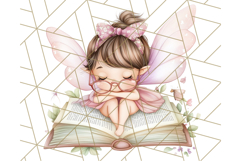 Bookish Fairy PNG Clipart, Whimsical Reading Elements Png Product Image 2
