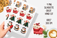 Funny cat celebrates Christmas.Stickers and Sublimation PNG. Product Image 3