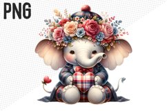 Valentine Elephant Sublimation - Valentine Clipart Design Product Image 1