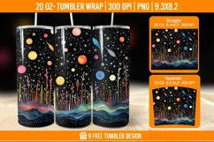 Northern Lights Tumbler Wrap Designs, Sublimation Wrap Product Image 1