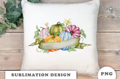 Watercolor Autumn Pumpkins png Product Image 2
