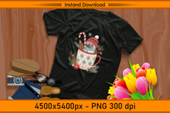 Cute Snowman in Holiday Mug Christmas Sublimation PNG Product Image 2
