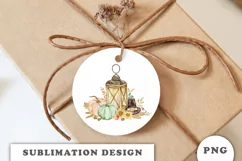 Watercolor Thanksgiving lantern sublimation png Product Image 2