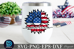 america SVG, 4th July Sunflower SVG Product Image 3