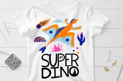 Super Dino. Kids Sublimation PNG and SVG Product Image 3