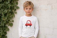 Cute Red Car Nursery Poster Print | EPS SVG PNG JPG Product Image 2