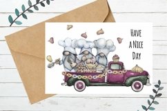 Watercolor Baker Gnome Truck, Sublimation Png Product Image 2