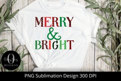 Merry and Bright png|Christmas Sublimation Design Product Image 3