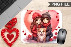 Dog Valentine's Day Sublimation Mouse Pad PNG Bundle Product Image 3