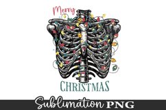 Merry Christmas Skeleton Sublimation - High Quality 300 Dpi Product Image 1