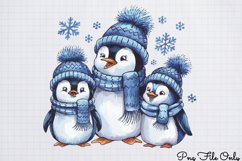 Winter Penguin Sublimation Clipart PNG Product Image 1