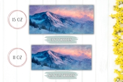Art Mountains Mug Wrap Design, Landscape Mug Template Product Image 2